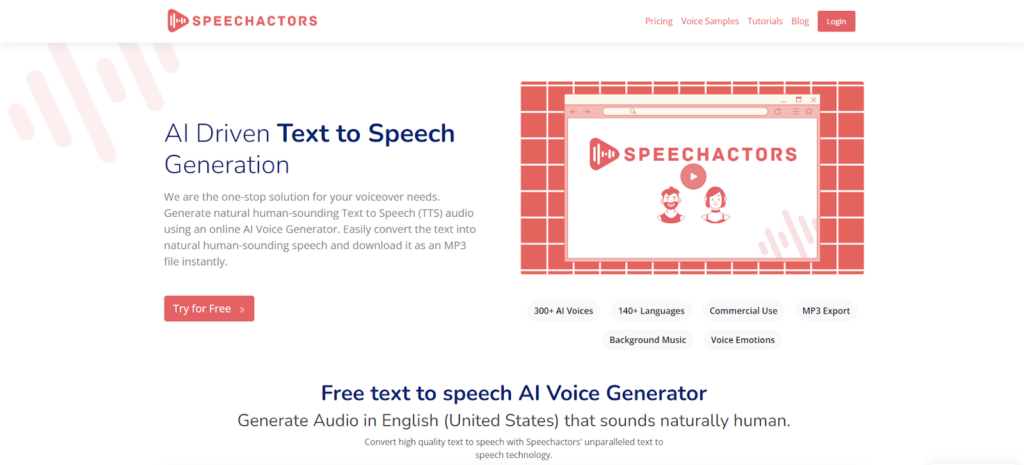 speechactors homepage