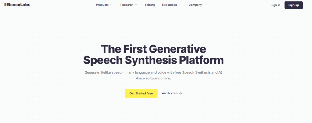 Eleven Labs Speech Synthesis