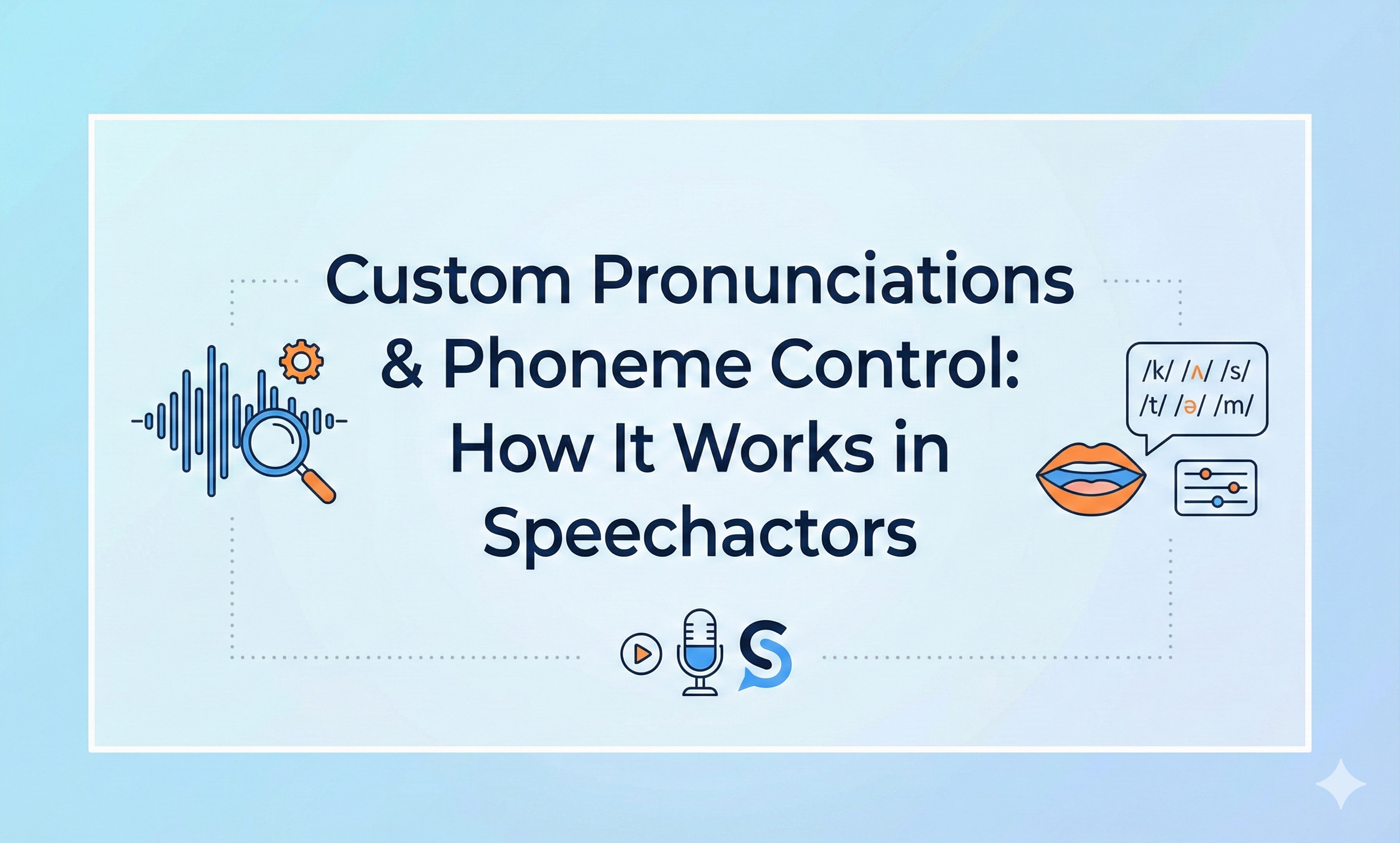Custom Pronunciations & Phoneme Control in Speechactors