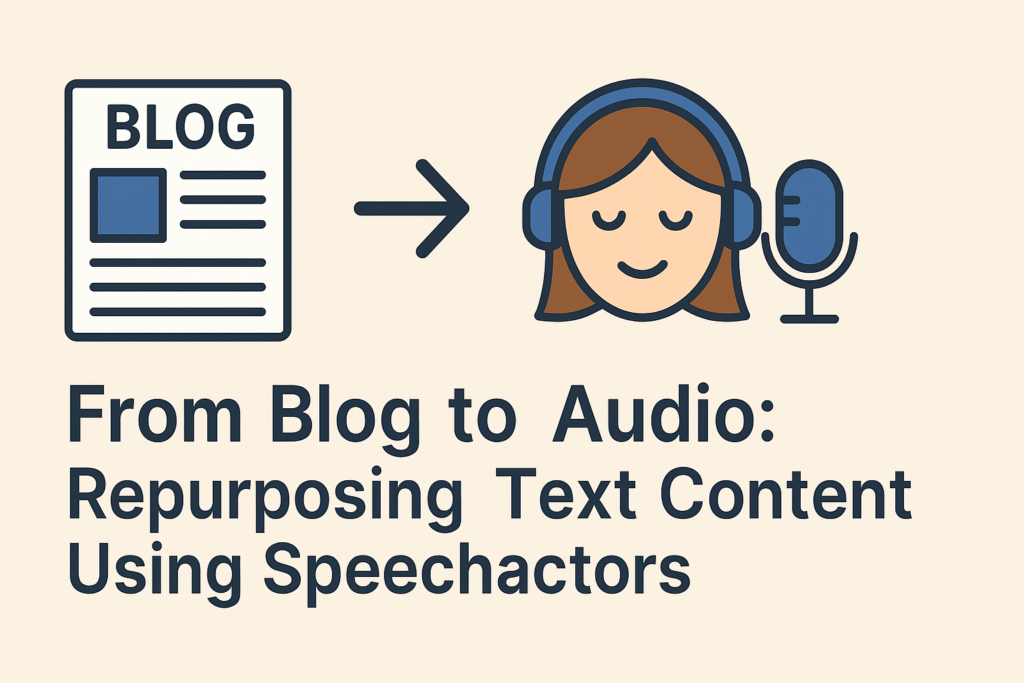 From Blog to Audio: Repurposing Text Content Using Speechactors
