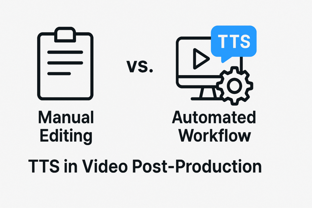 Manual Editing vs. Automated Workflow: TTS in Video Post-Production
