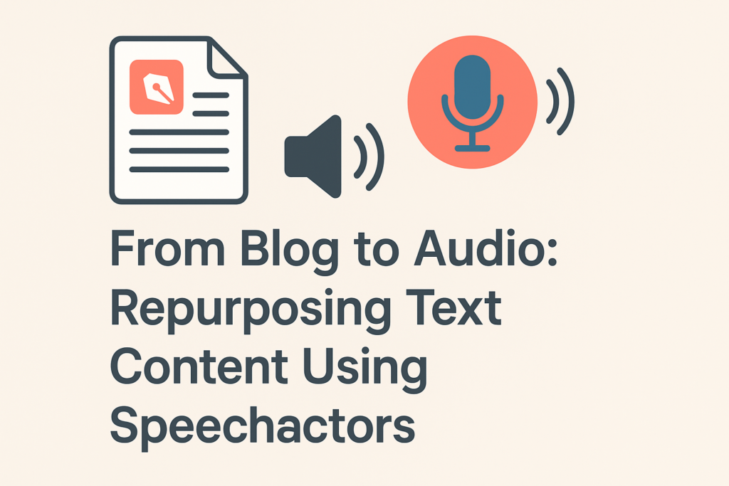 From Blog to Audio: Repurposing Text Content Using Speechactors